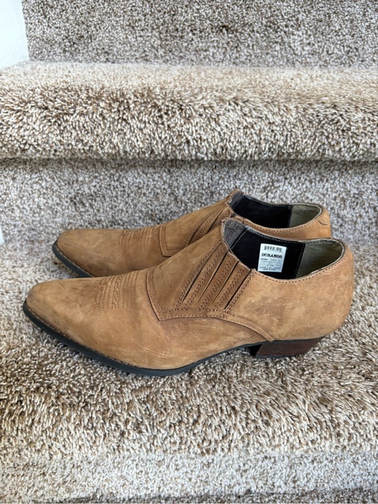 Durango Shoes - Durango Women’s Brown Leather Slip-On Western Ankle Boots